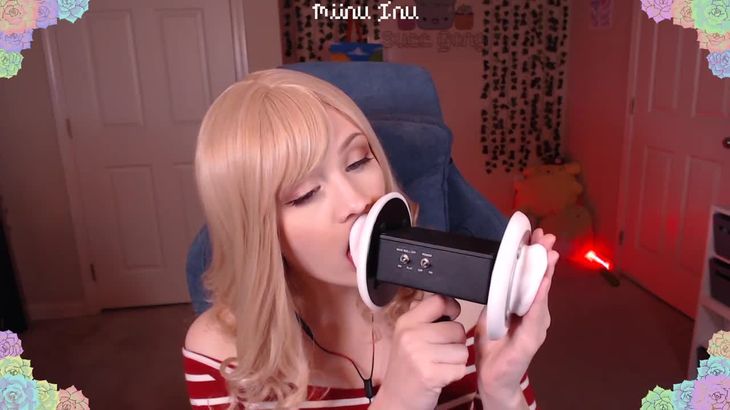 ASMRMiinu Inu 逐渐从慢到快的吃耳朵舔耳