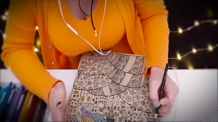 [RyuA阿玉]슥삭슥삭~ 우드 캔버스 색칠하며 힐링하기, 꿀잠 주무세요~♥ – Coloring Wood Canvas – 着色キャンバス – Korean ASMR